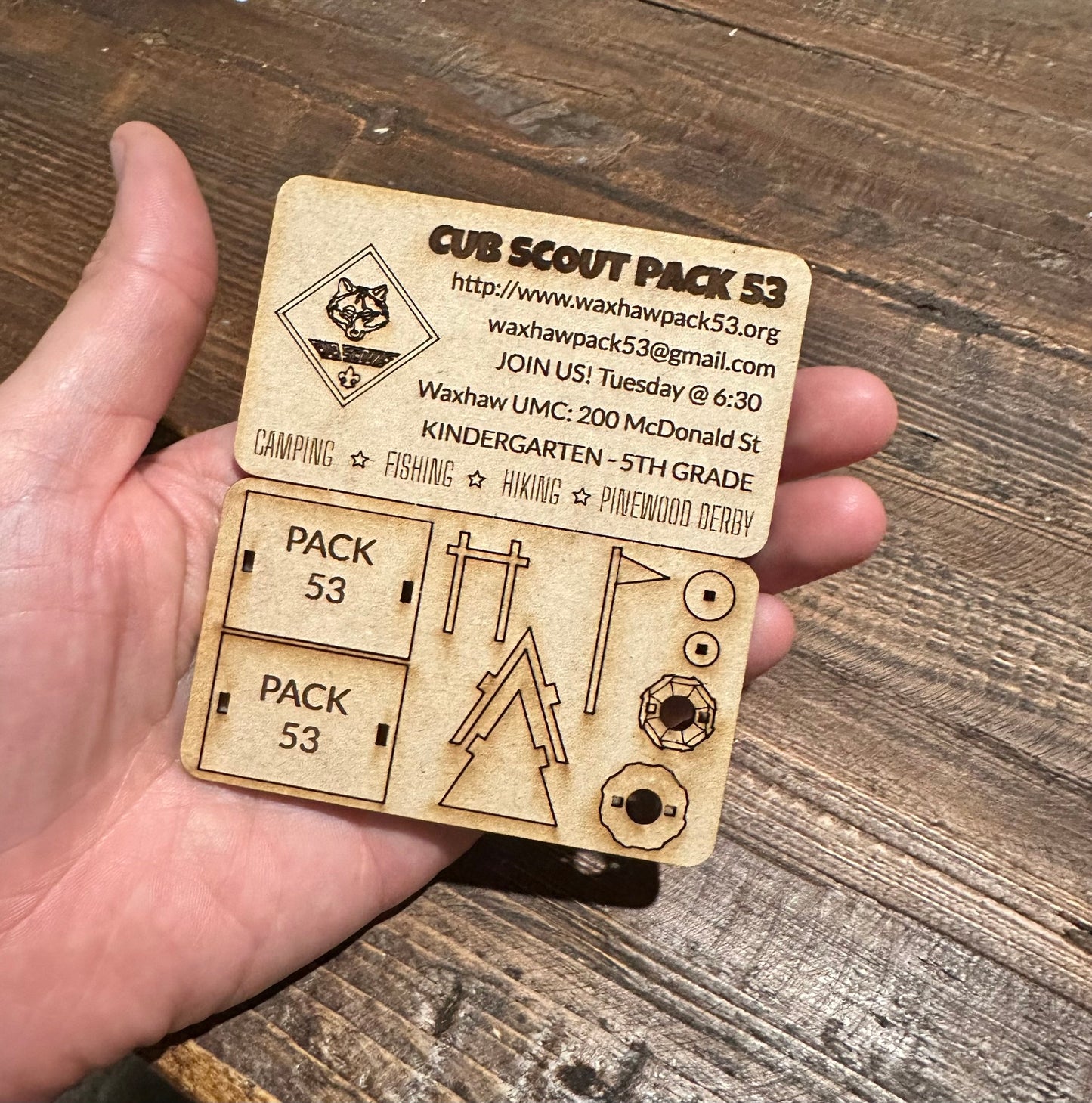 Cub Scout Pack Recruiter Card - Campsite