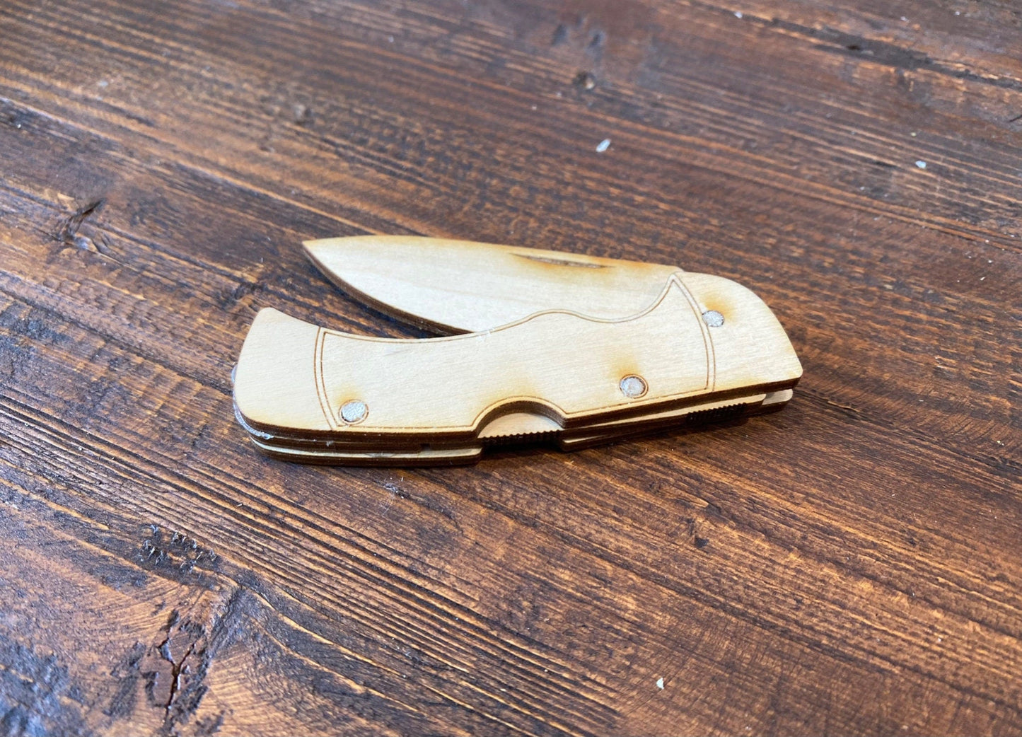 Bulk Order - Unassembled Wooden Locking Pocket Knife