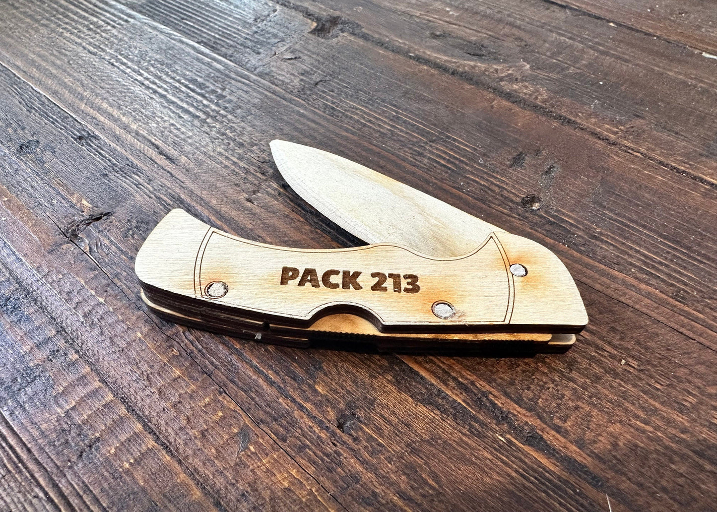 Bulk Order - Unassembled Wooden Locking Pocket Knife