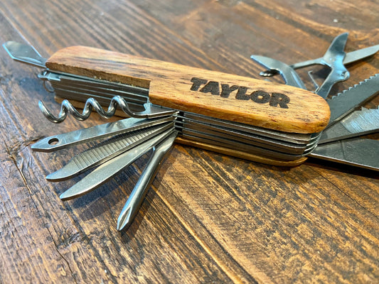 Custom Engraved Pocket Knife Multi-Tool